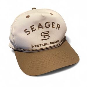 Seager Western Brand BRANDED SNAPBACK CREAM/BROWN